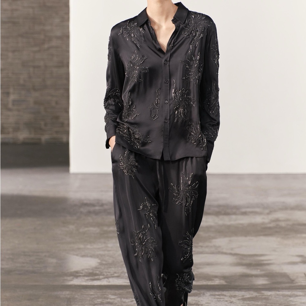 Black Satin Suits, Zara
